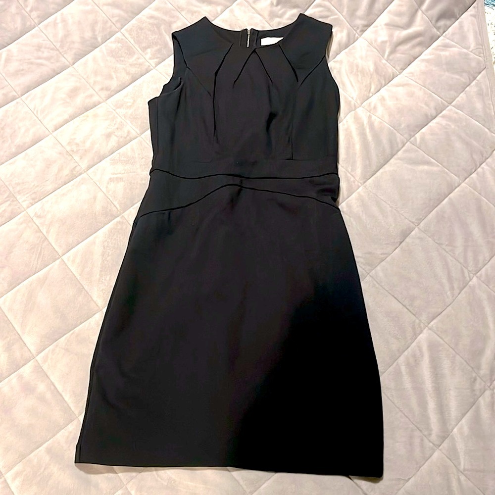 Loft LBD. Black shift dress with zipp in back. Sleeveless, sleek & subtly sexy.
